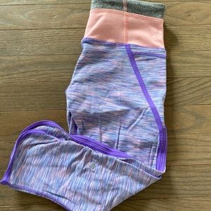 Ivivva by Lululemon Girls Cropped Leggings, Size 12